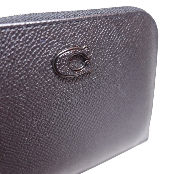 NWT Coach 3In1 L Zip Crossgrain Leather Wallet Black Credit Card Luxury CJ882 - Picture 6 of 13